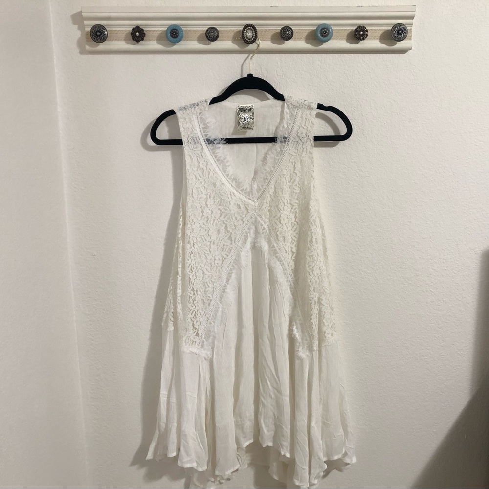 NWOT White Lace Tank Top Dress